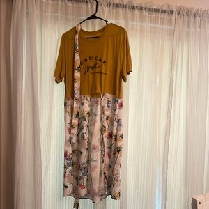 Yellow and Floral Dress